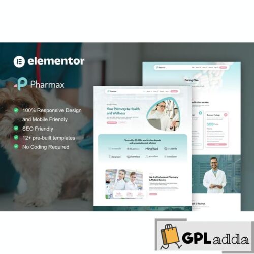 Pharmax - Pharmacy & Medical Elementor Pro Template Kit