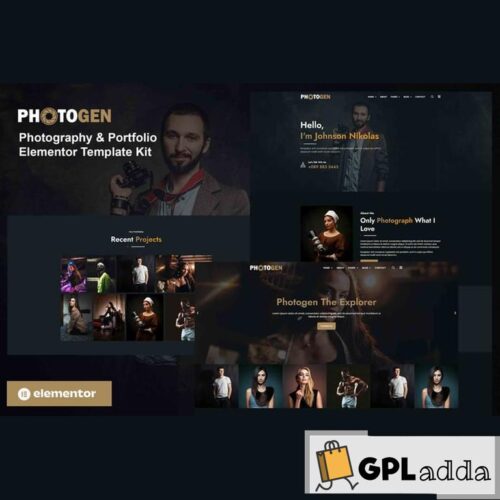 Photogen - Photography & Portfolio Elementor Template Kit