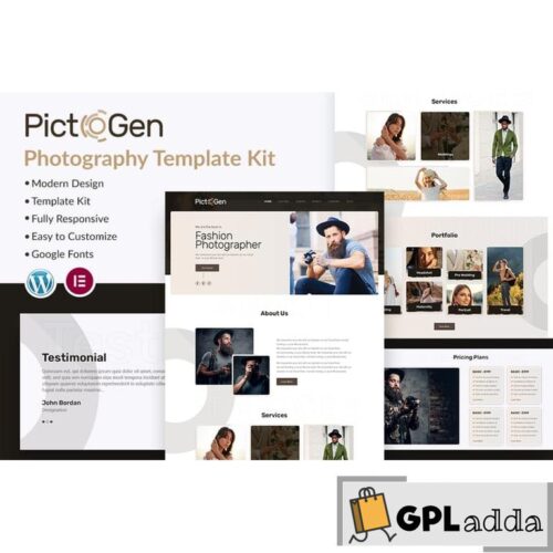 Pictogen - Creative Photography Elementor Template Kit