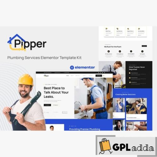 Pipper - Plumbing Services Elementor Template Kit