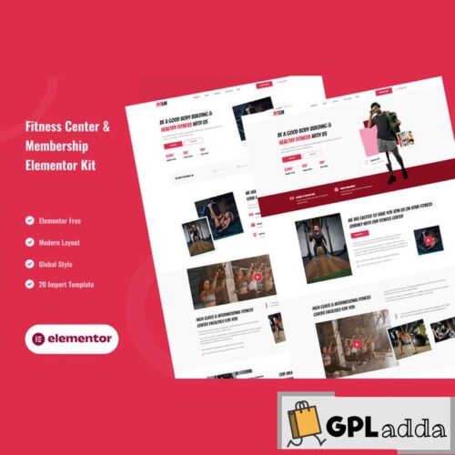 Pitem - Fitness Center & Membership Elementor Template Kit