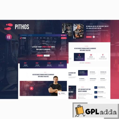 Pithos - Fitness Center & Cloubhouse Elementor Template Kit