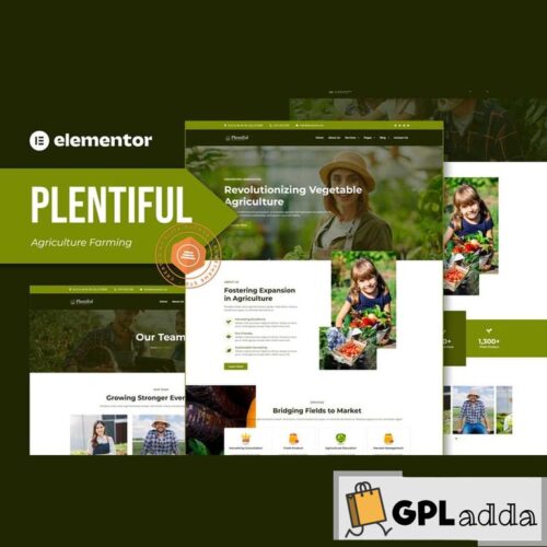 Plentiful - Agriculture Farming Elementor Template Kit