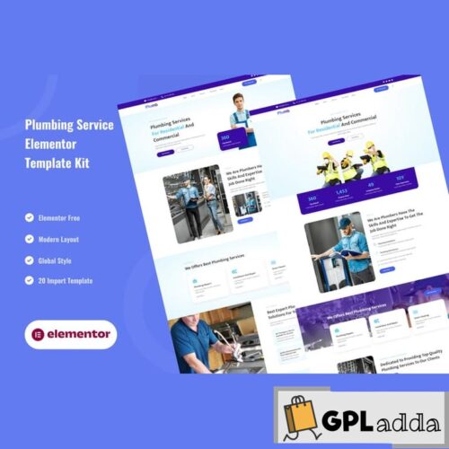 Plumb - Plumbing Installation & Maintanence Elementor Template Kit