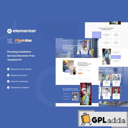 Plumba - Plumbing Installation Service Elementor Template Kit