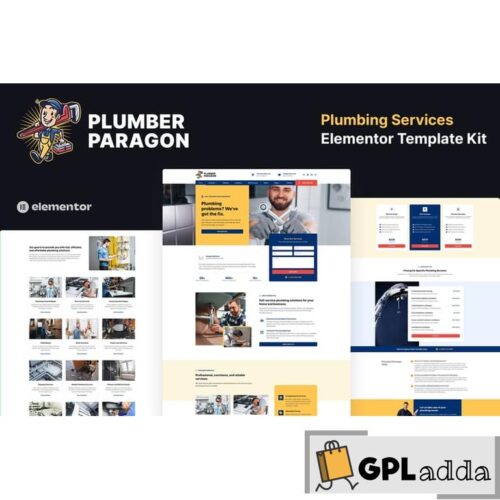 Plumber Paragon - Plumbing Services Elementor Pro Template Kit