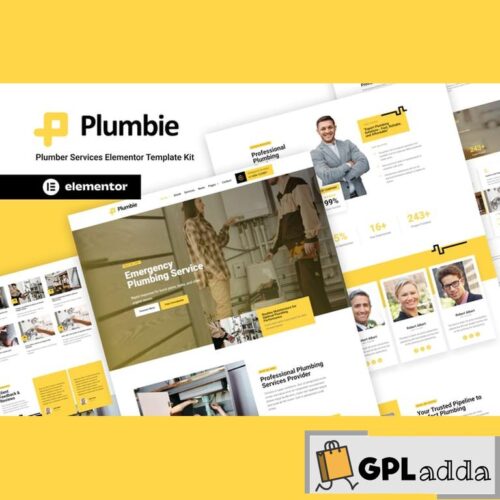 Plumbie - Plumber Services Elementor Template Kit