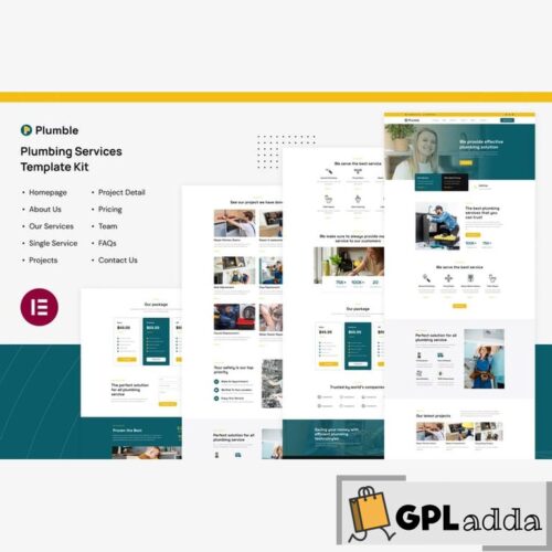 Plumble - Plumbing Services Elementor Template Kit