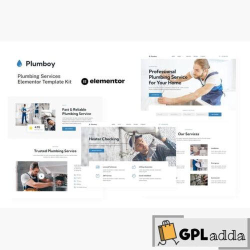 Plumboy - Plumbing Services Elementor Template Kit