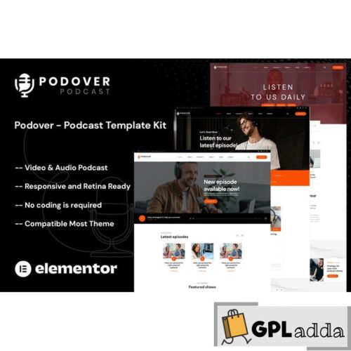 Podover - Podcast Elementor Template Kit