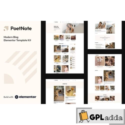 PoetNote - Modern Blog Elementor Pro Template Kit