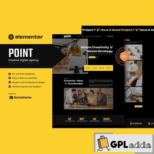 Point - Creative Digital Agency Elementor Template Kit