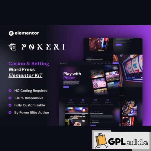 Pokeri - Casino & Betting Elementor Pro Template Kit