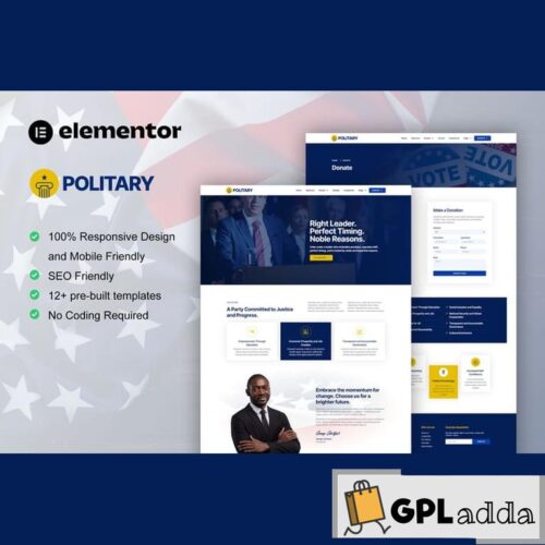 Politary - Politician & Public Servant Elementor Pro Template Kit