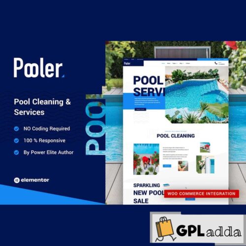 Pooler - Swimming Pool Cleaning Services Elementor Pro Template Kit