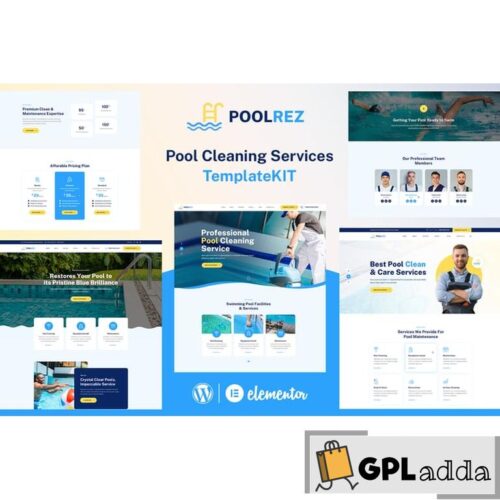 Poolrez - Pool Cleaning Services Elementor Template Kit