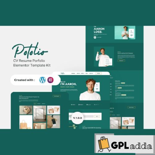 Potolio - CV Resume Porfolio Elementor Template Kit