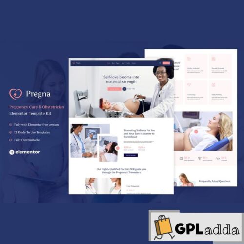 Pregna - Prenatal Care & Obstetrician Elementor Template Kit