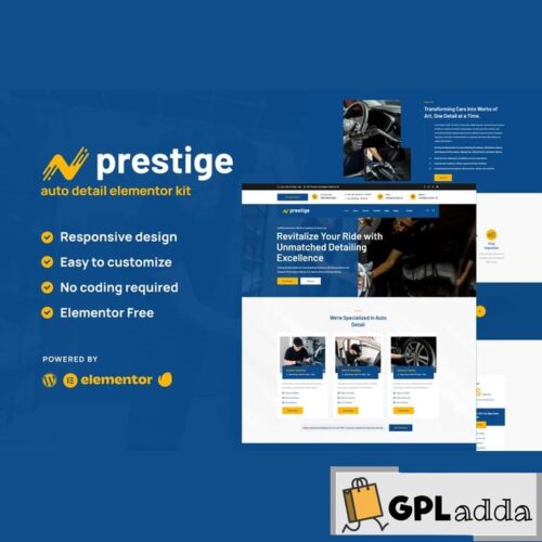 Prestige - Car Repair & Auto Detailing Service Elementor Template Kit