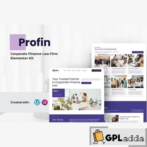 Profin - Finance Law Firm Elementor Template Kit