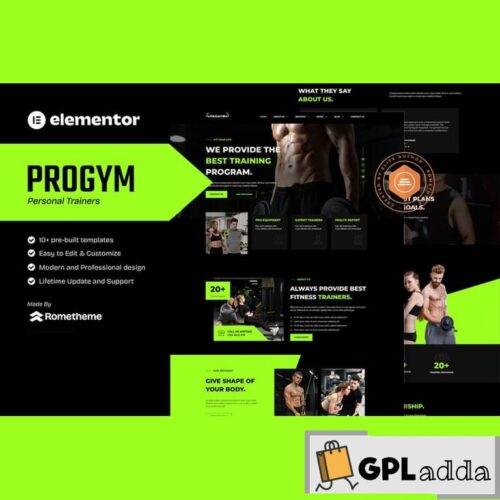 Progym - Personal Trainers & Fitness Elementor Template Kit