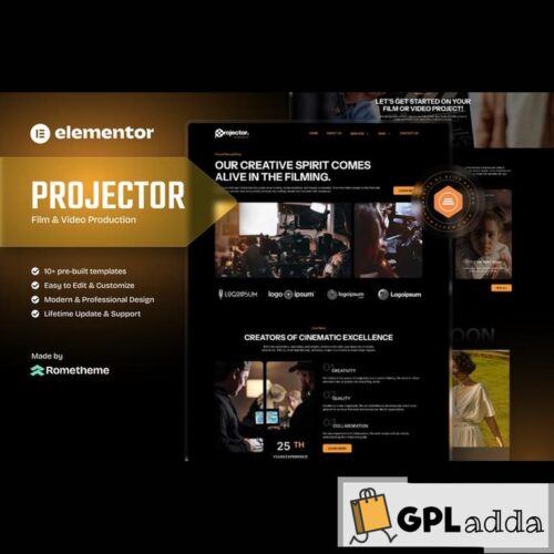 Projector - Film & Video Production Elementor Template Kit