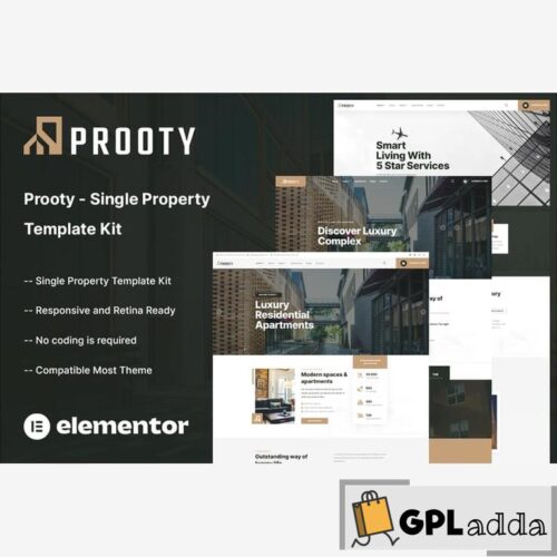 Prooty - Single Property Elementor Template Kit