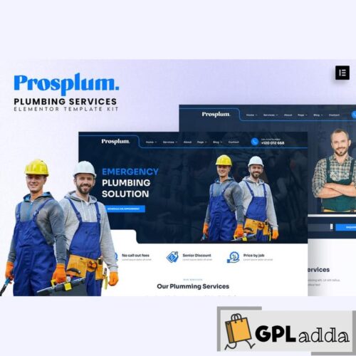 Prosplum - Plumbing Services Elementor Template Kit