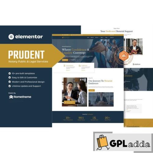 Prudent - Notary Public & Legal Services Elementor Template Kit