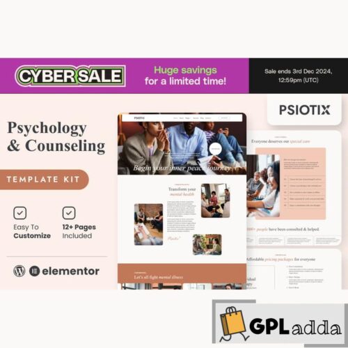 Psiotix - Psychologist & Hypnotherapy Elementor Templates