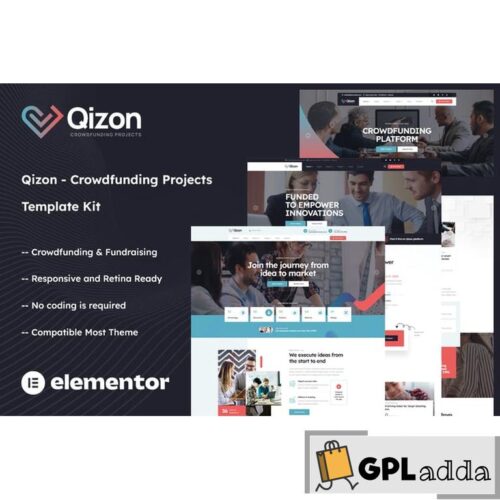 Qizon - Crowdfunding Projects Elementor Template Kit