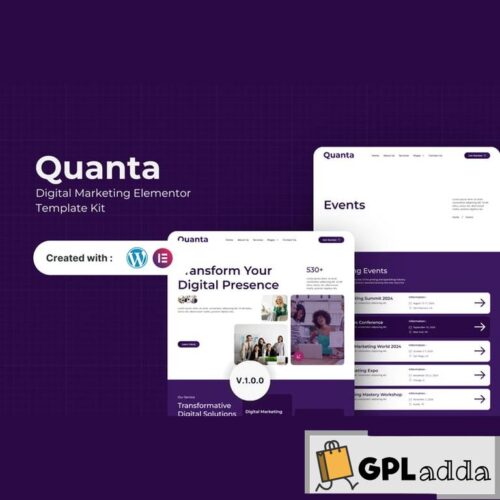 Quanta - Digital Marketing Elementor Template Kit