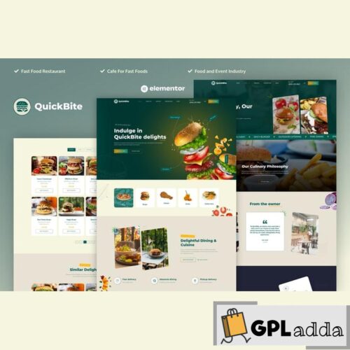 Quick Bite - Restaurant & Cafe Elementor Pro Template Kit