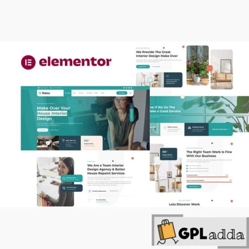 Raiou - Home Interior Design Elementor Template Kit