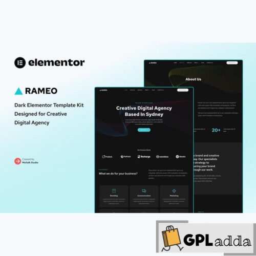 Rameo - Dark Digital Agency Elementor Template Kit