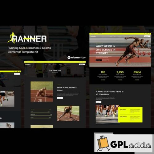 Ranner - Marathon Running Club & Sports Elementor Template Kit