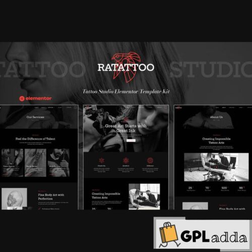 Ratattoo - Tattoo Studio Elementor Template Kit