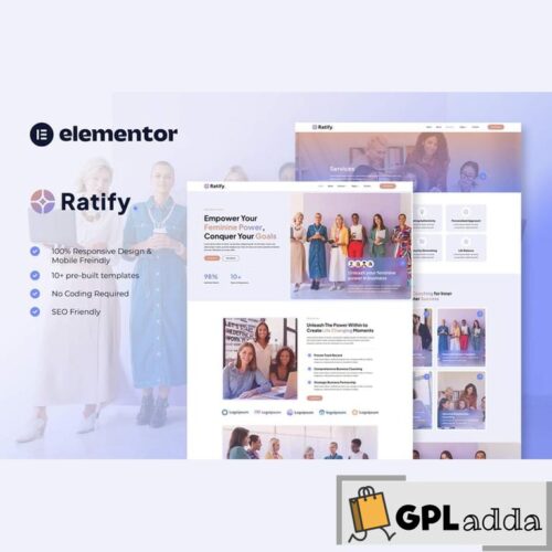 Ratify - Feminine Business Coaching Elementor Template Kit