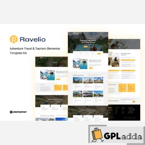 Ravelio - Adventure Travel & Tourism Elementor Template Kit