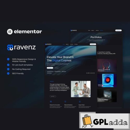 Ravenz - Creative Digital Agency Elementor Template Kit