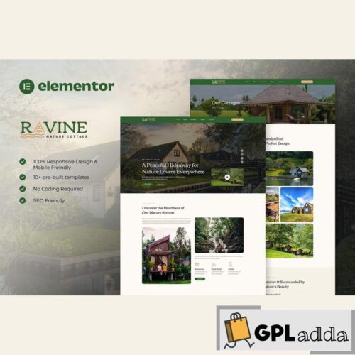 Ravine - Nature Cottage Elementor Template Kit