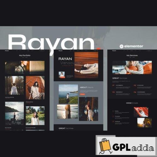 Rayan - Photography & Portfolio Elementor Template Kit