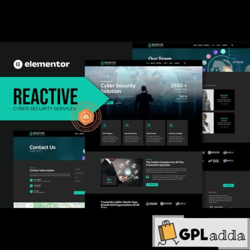 Reactive - Cyber Security Services Elementor Template Kit