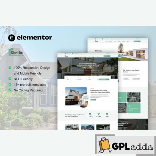 Realea - Real Estate & Property Elementor Pro Template Kit