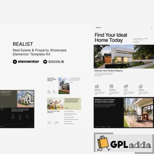 Realist - Real Estate & Property Showcase Elementor Template Kit