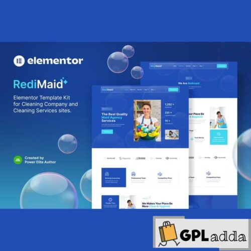 Redimaid - Cleaning & Maid Service Agency Elementor Template Kit