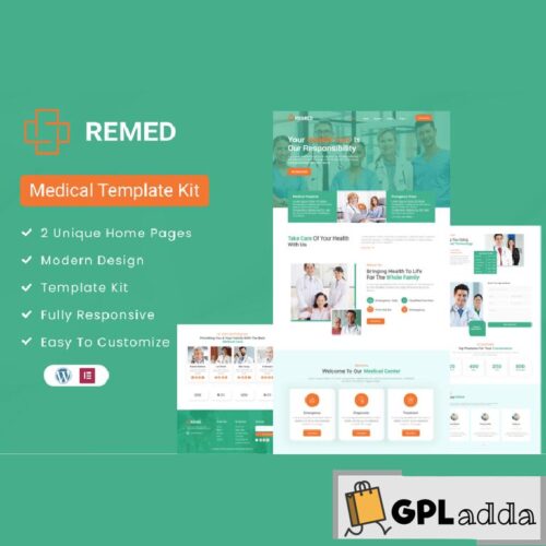 Remed -  Medical Clinic Elementor Template Kit