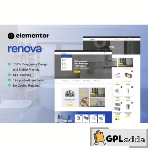 Renova - Kitchen Bathroom & Renovation Supplies Store Elementor Pro Template Kit