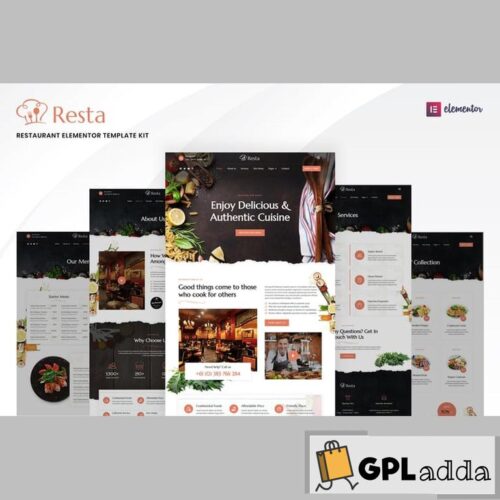 Resta - Restaurant Elementor Template Kit