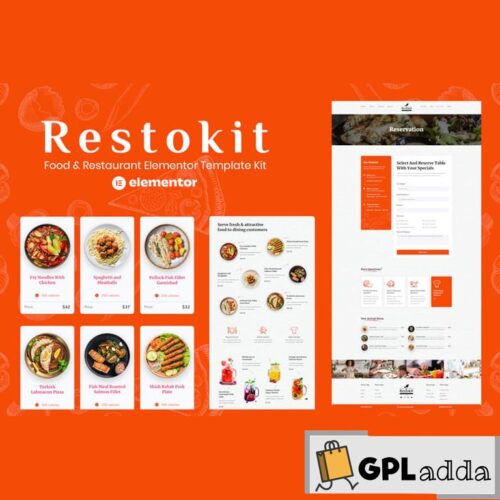 Restokit - Food & Restaurant Elementor Template Kit